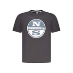 North Sails Black Cotton Men T-Shirt