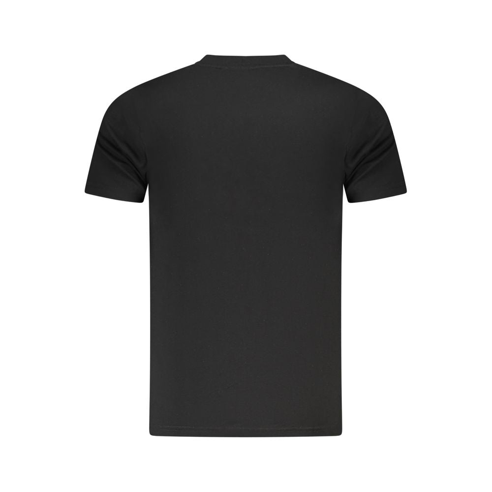 Cavalli Class Black Cotton Men T-Shirt back view showcasing premium design and material.