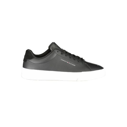 Tommy Hilfiger Black Leather Men Sneaker TO-36764-EU40/US7