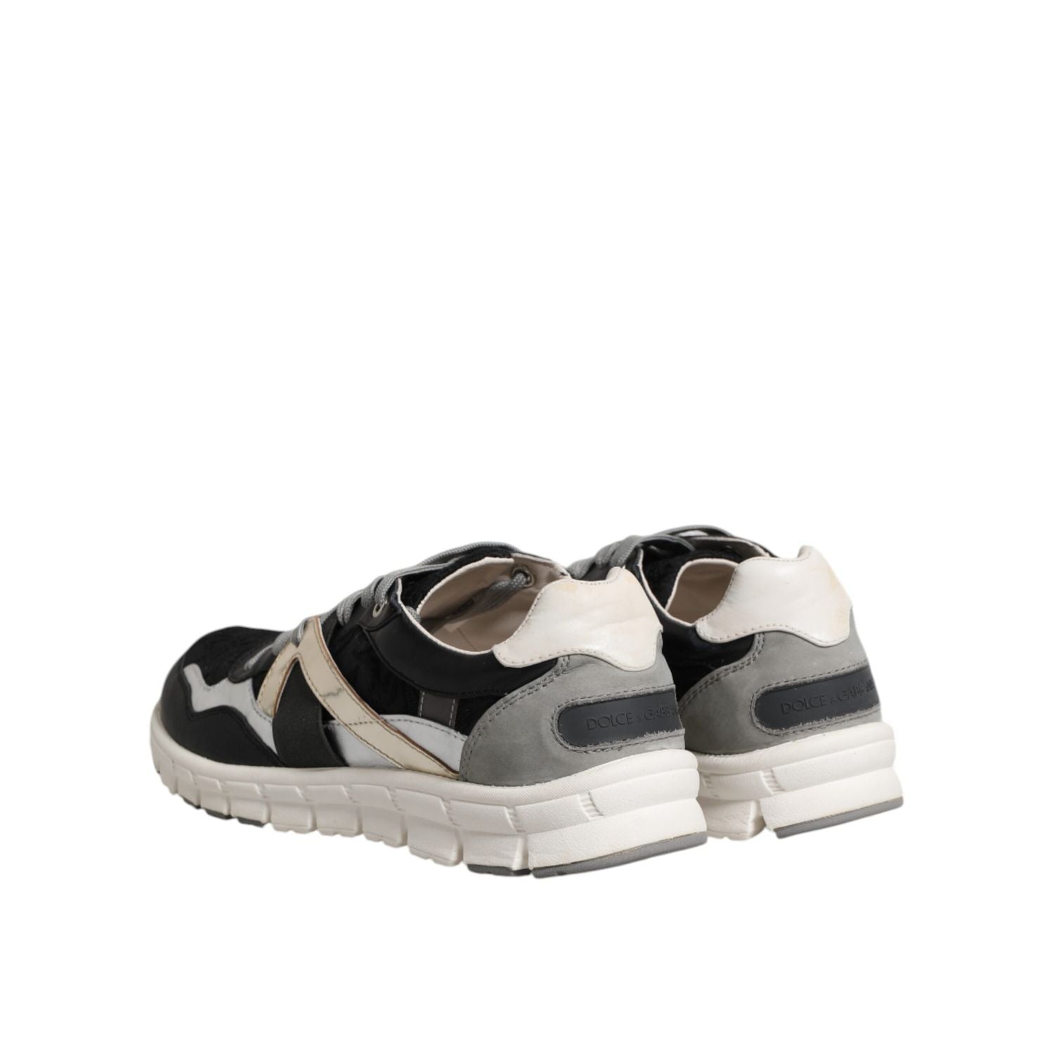Dolce & Gabbana Multicolor Suede Low Top Men Sneaker Shoes