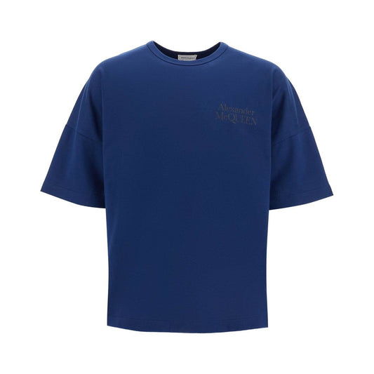 Alexander Mcqueen oversized logo t Topwear Alexander Mcqueen Midnight Blue