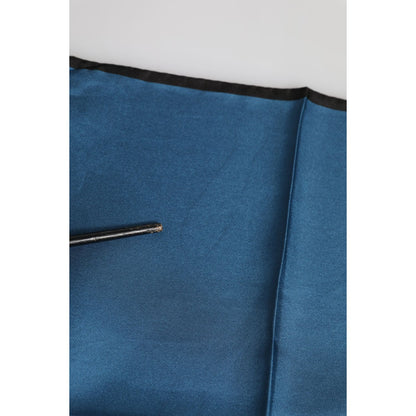 Dolce & Gabbana Blue DG Crown Silk Square Men Foulard Scarf