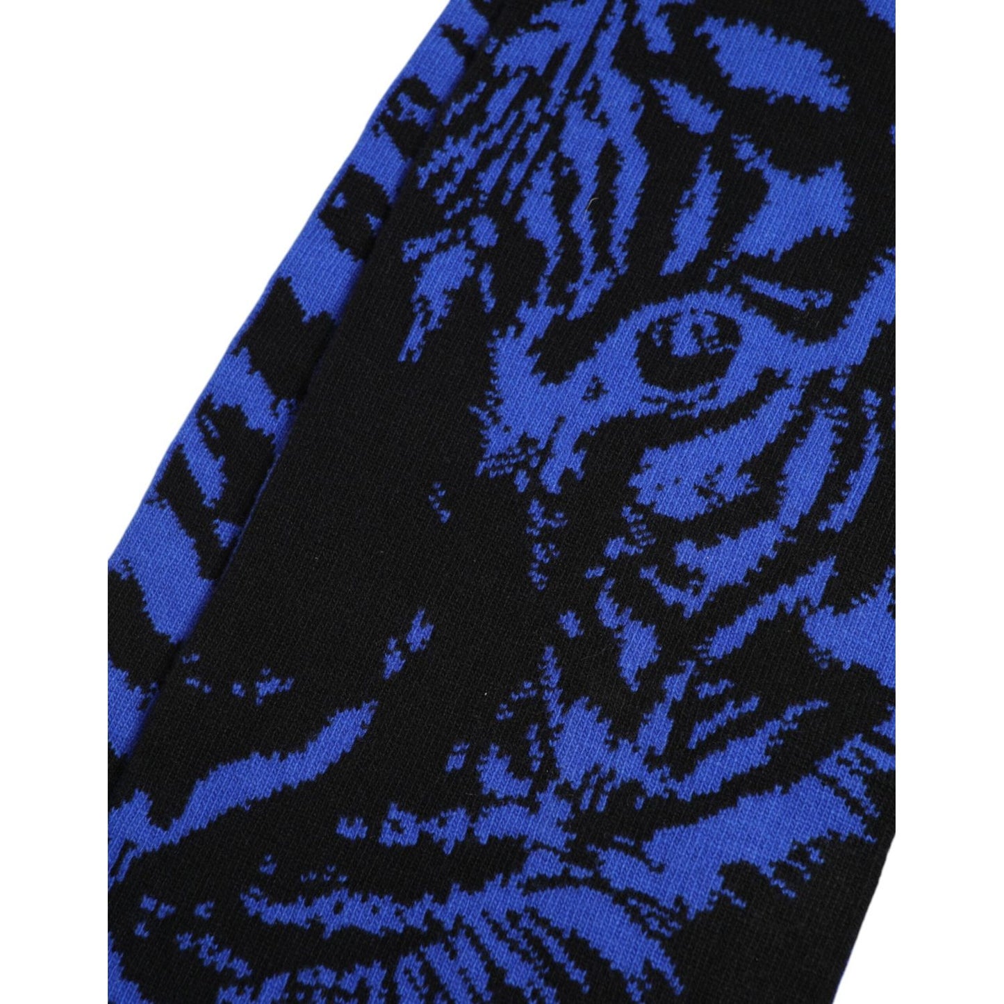 Dolce & Gabbana Blue Black Logo Neck Warmer Wrap Shawl Scarf