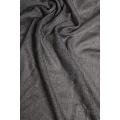 Dolce & Gabbana Gray Logo Print Neck Warmer Wrap Shawl Scarf