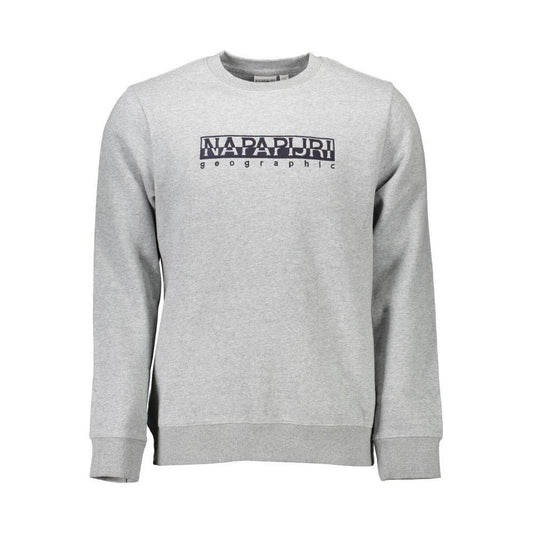 Napapijri Gray Cotton Men Sweater NA-8628-XXL