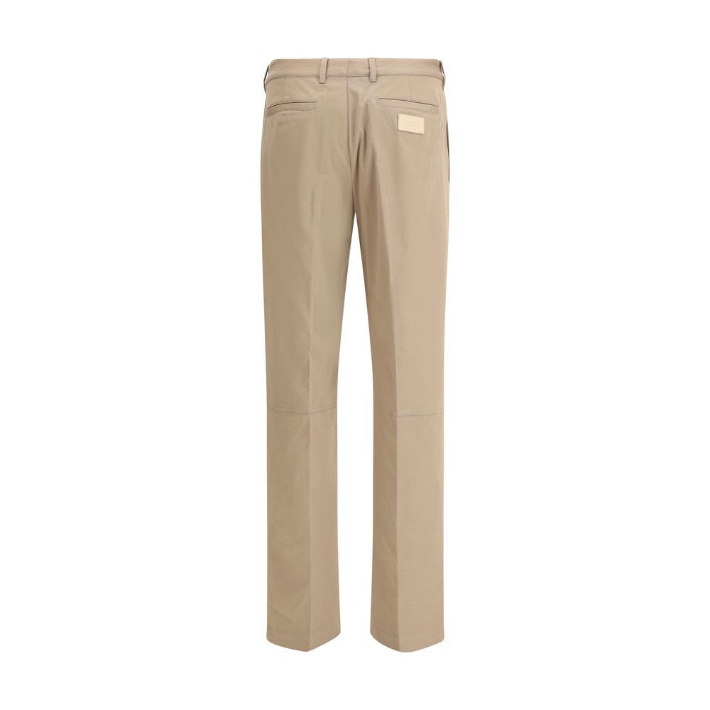 Fendi Brown Cotton Casual Pants