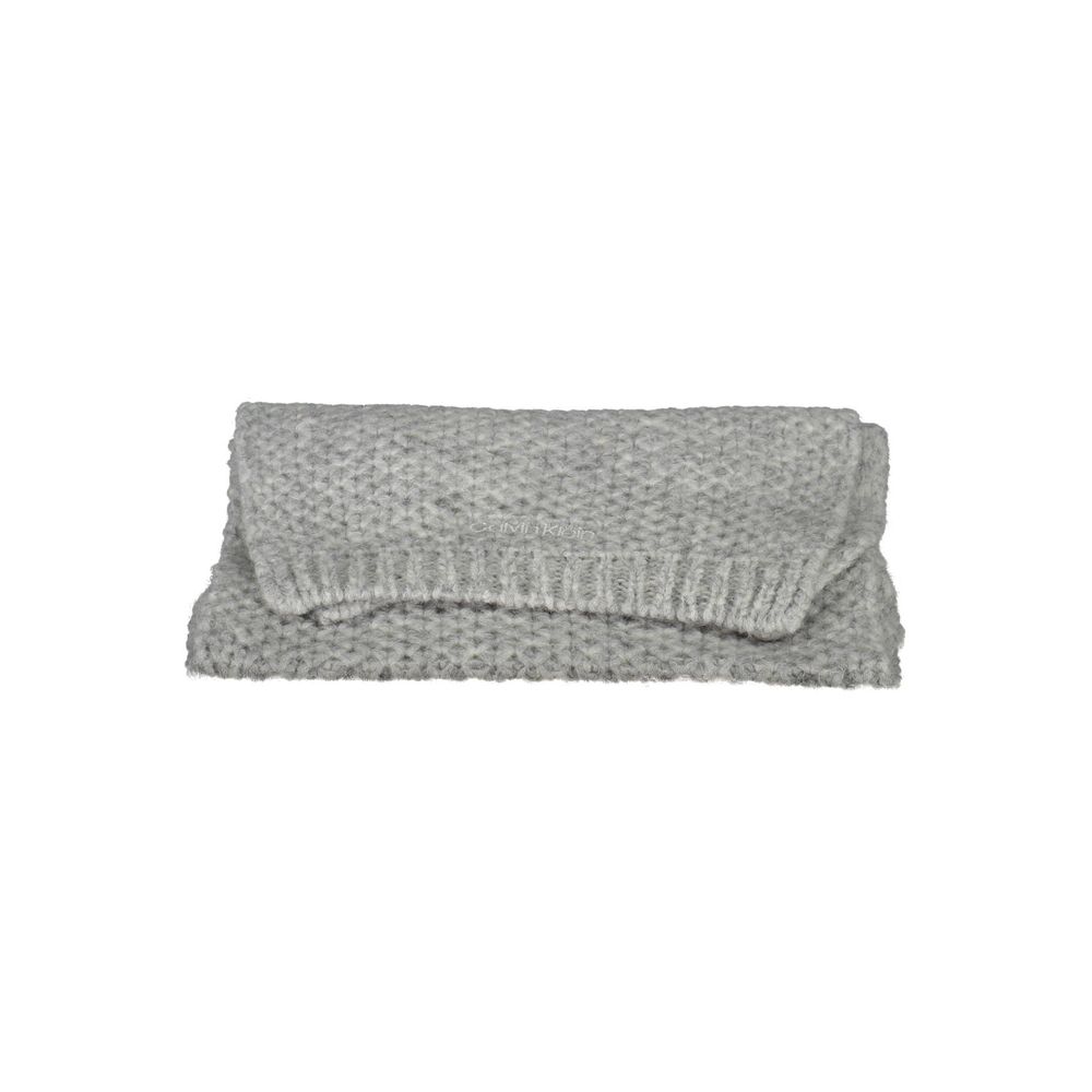 Calvin Klein Grigio Alpaca Wool Women Scarf