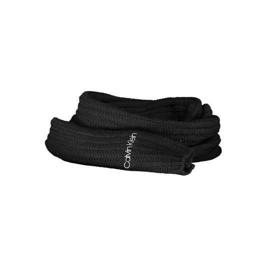 Calvin Klein Black Cotton Scarf