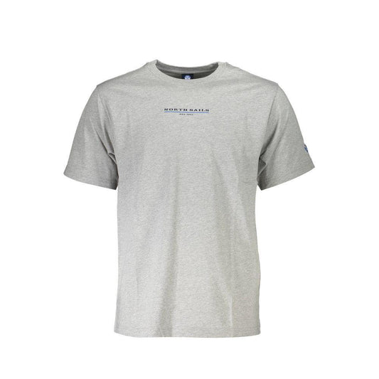 North Sails Gray Cotton T-Shirt NO-20294-M