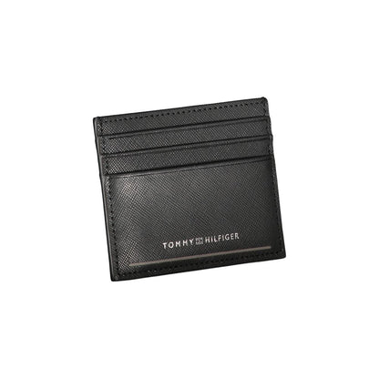 Tommy Hilfiger Black Leather Wallet with card holder and contrast details