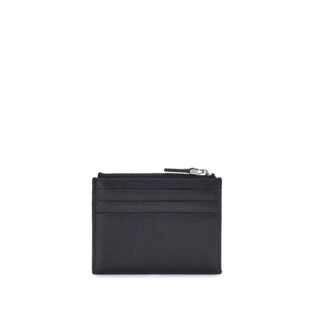 Valentino Garavani Black Calf Leather Bos Taurus Wallet