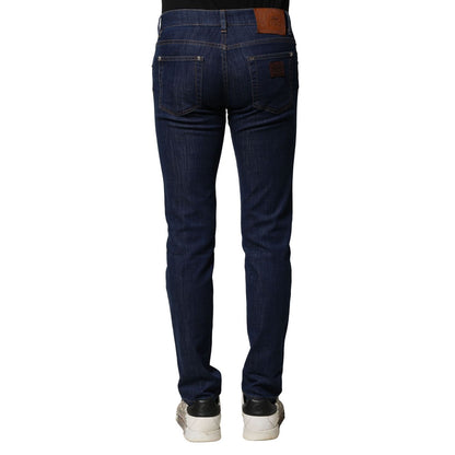 Dolce & Gabbana Blue Cotton Stretch Skinny Men Denim Jeans