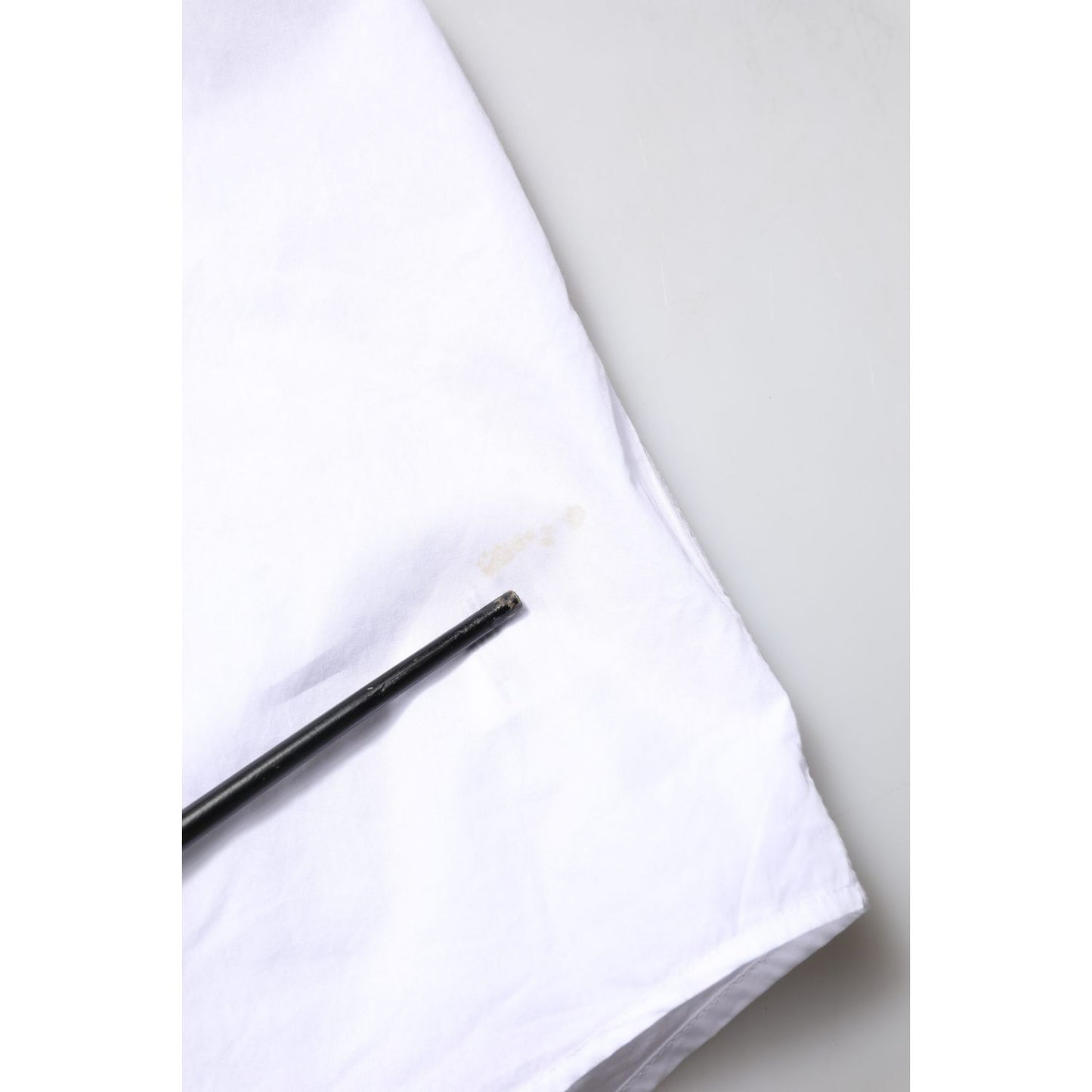 Dolce & Gabbana White GOLD Cotton Poplin Formal Dress Shirt