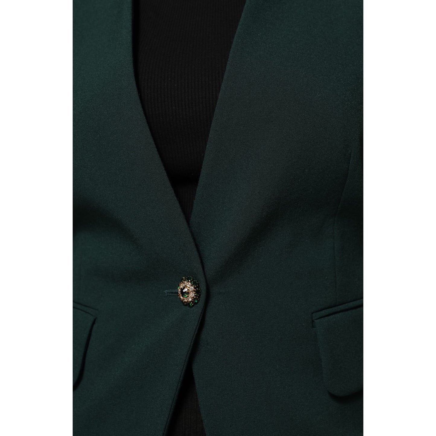 Maison Margiela Green Single Breasted One Button Coat Jacket