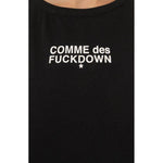 Comme Des Fuckdown Black Cotton Tops & T-Shirt CO-15682-IT36|XXS