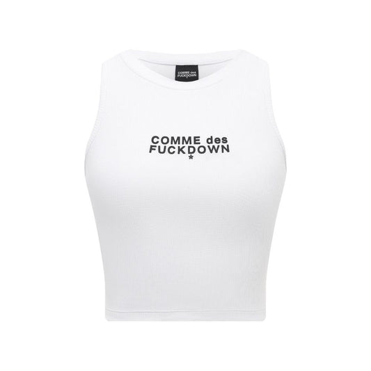 Comme Des Fuckdown White Cotton Tops & T-Shirt