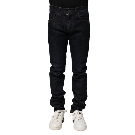 Dolce & Gabbana Black Cotton Skinny Denim Men Jeans
