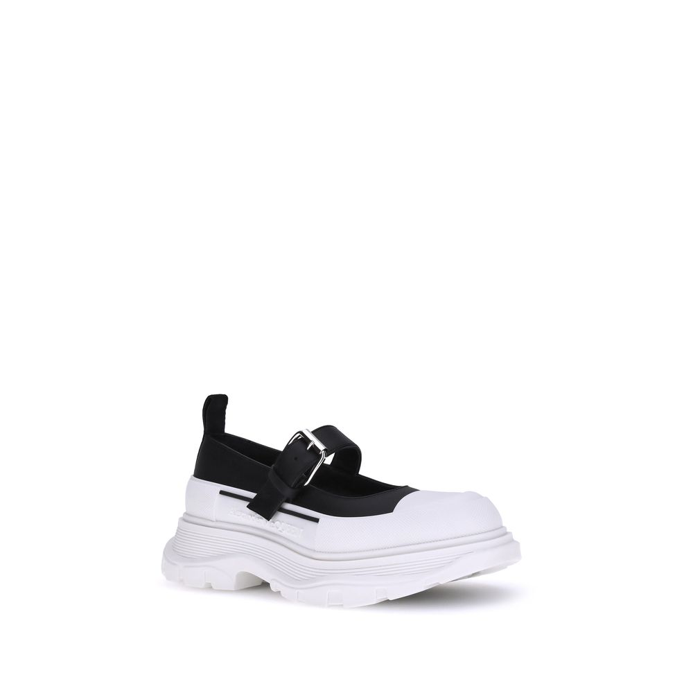Alexander McQueen Black Rubber Ballet Flats