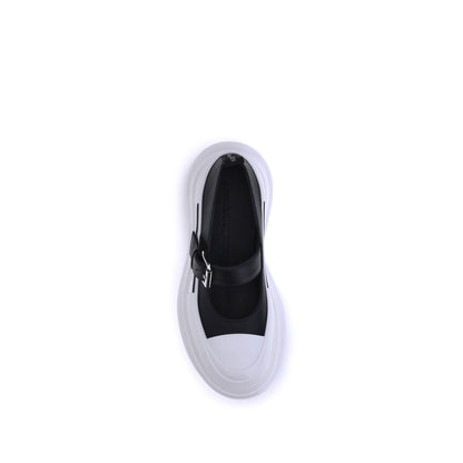 Alexander McQueen Black Rubber Ballet Flats