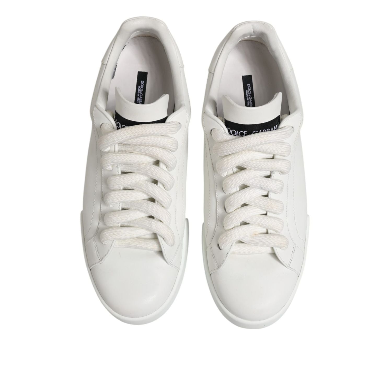 Dolce & Gabbana White Logo Lace Up Low Top Men Sneakers Shoes
