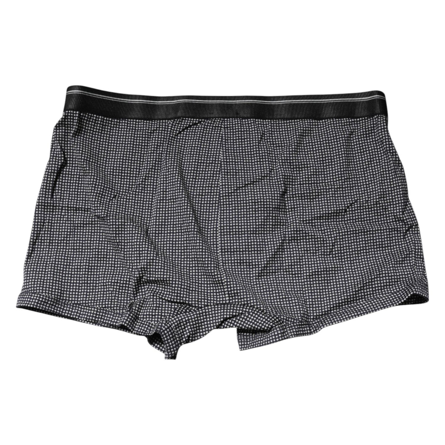 Dolce & Gabbana Gray Printed Cotton Boxer Short Underwear