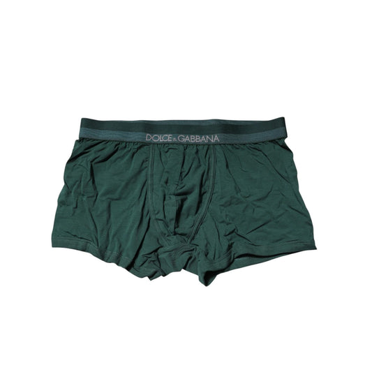 Dolce & Gabbana Green Cotton Regular Men Boxer Brief Underwear BIK1563-3