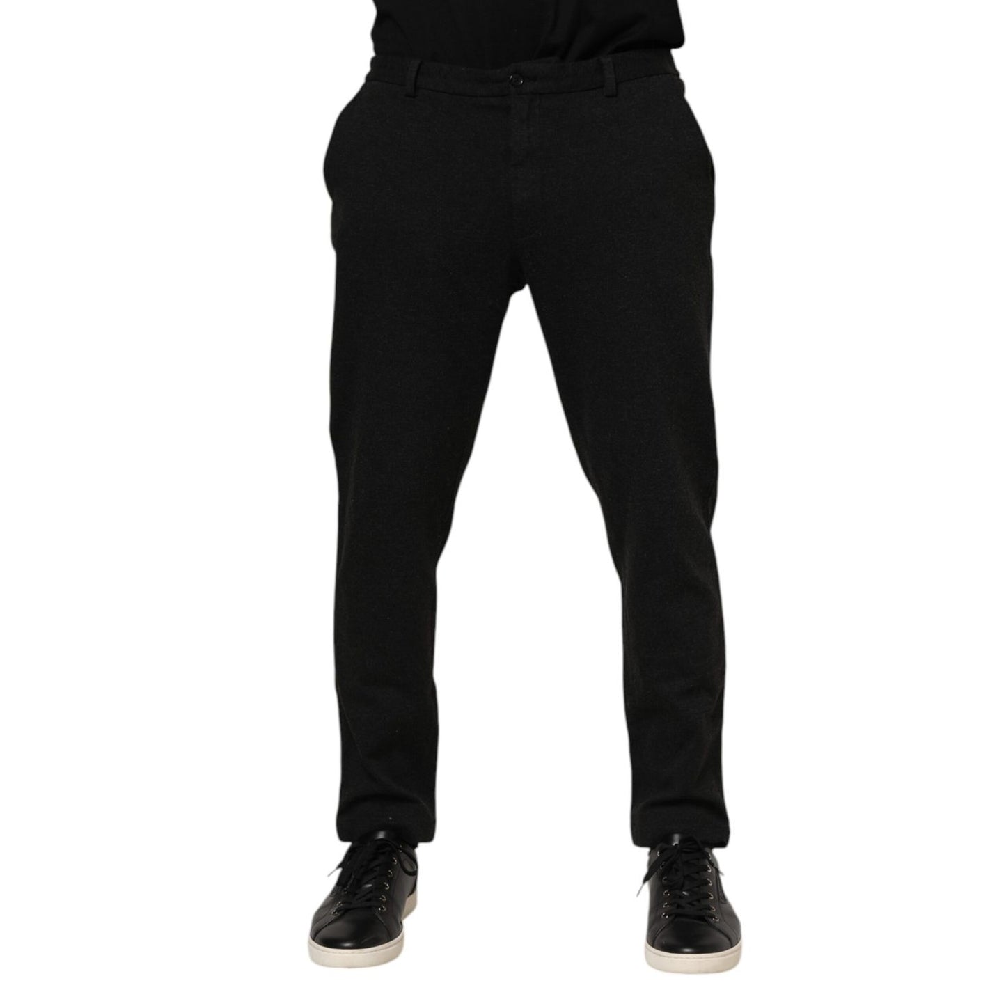 Dolce & Gabbana Dark Gray Viscose Dress Men Pants