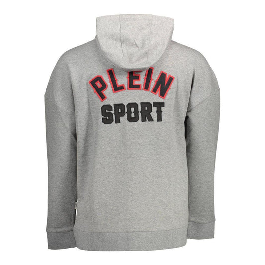 Plein Sport Gray Cotton Sweater PL-11141-XL