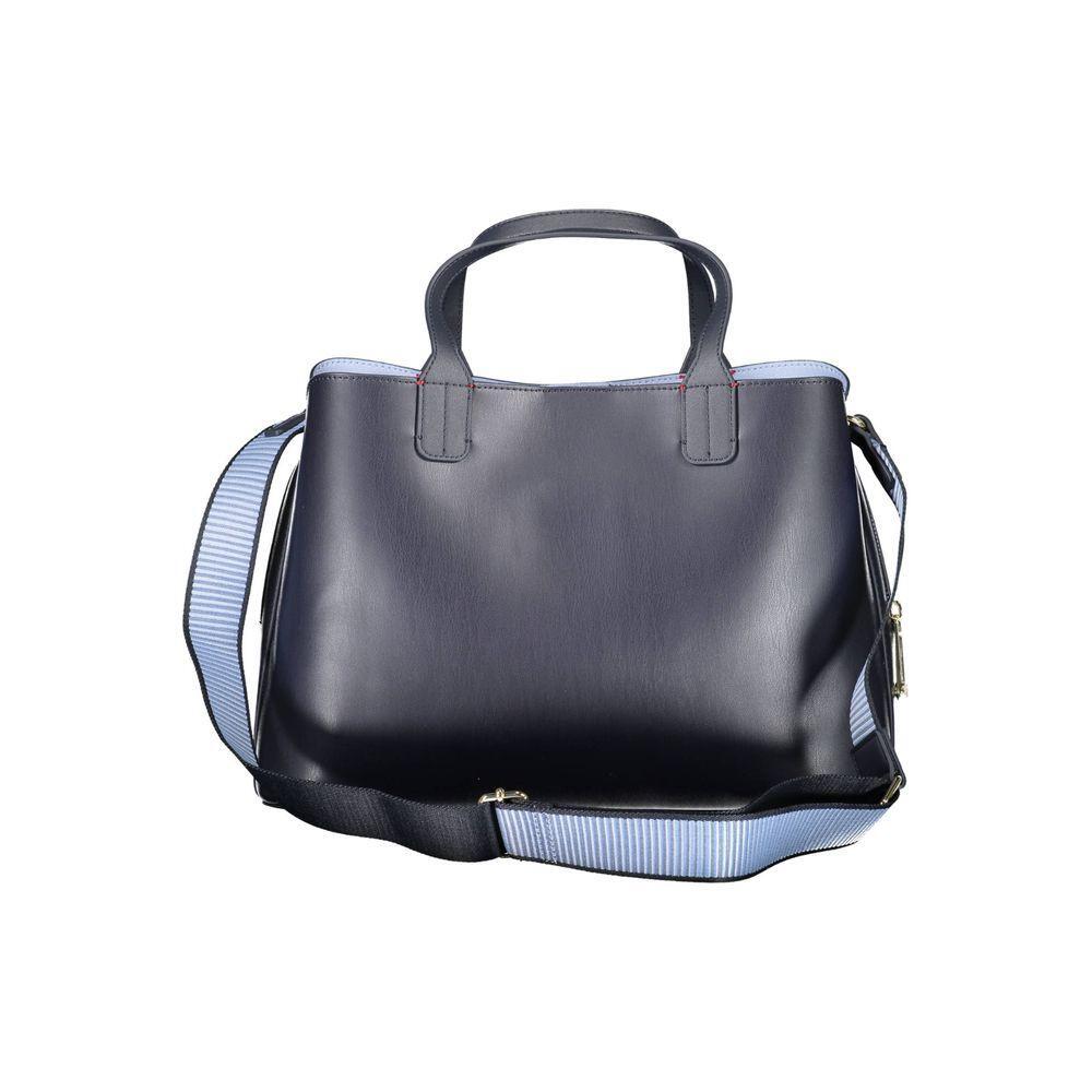 Front view with bag zipped and handles upright.