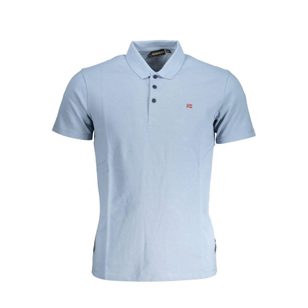 Napapijri Blue Cotton Polo Shirt NA-19586-M