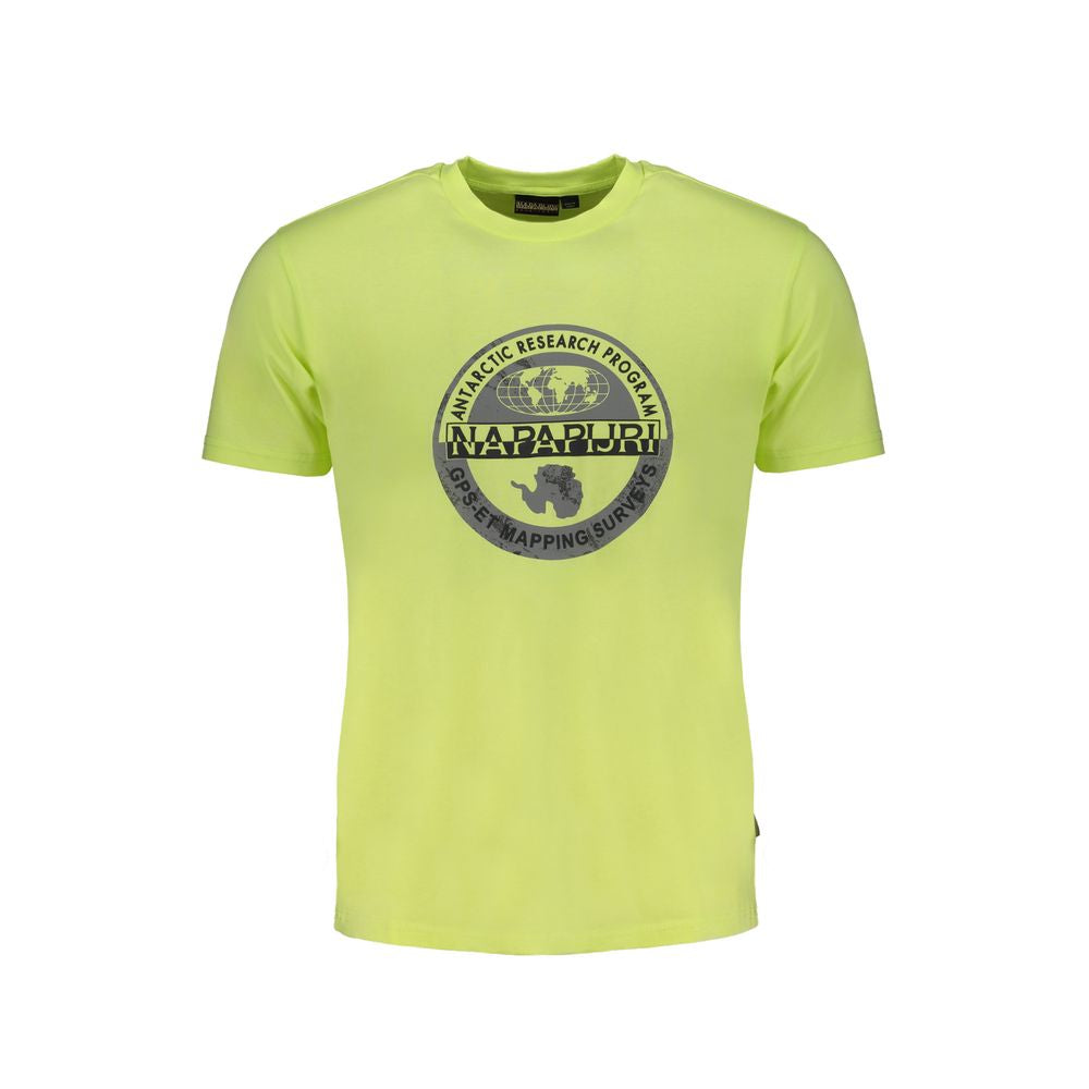 Napapijri Yellow Cotton T-Shirt NA-29531-XXL