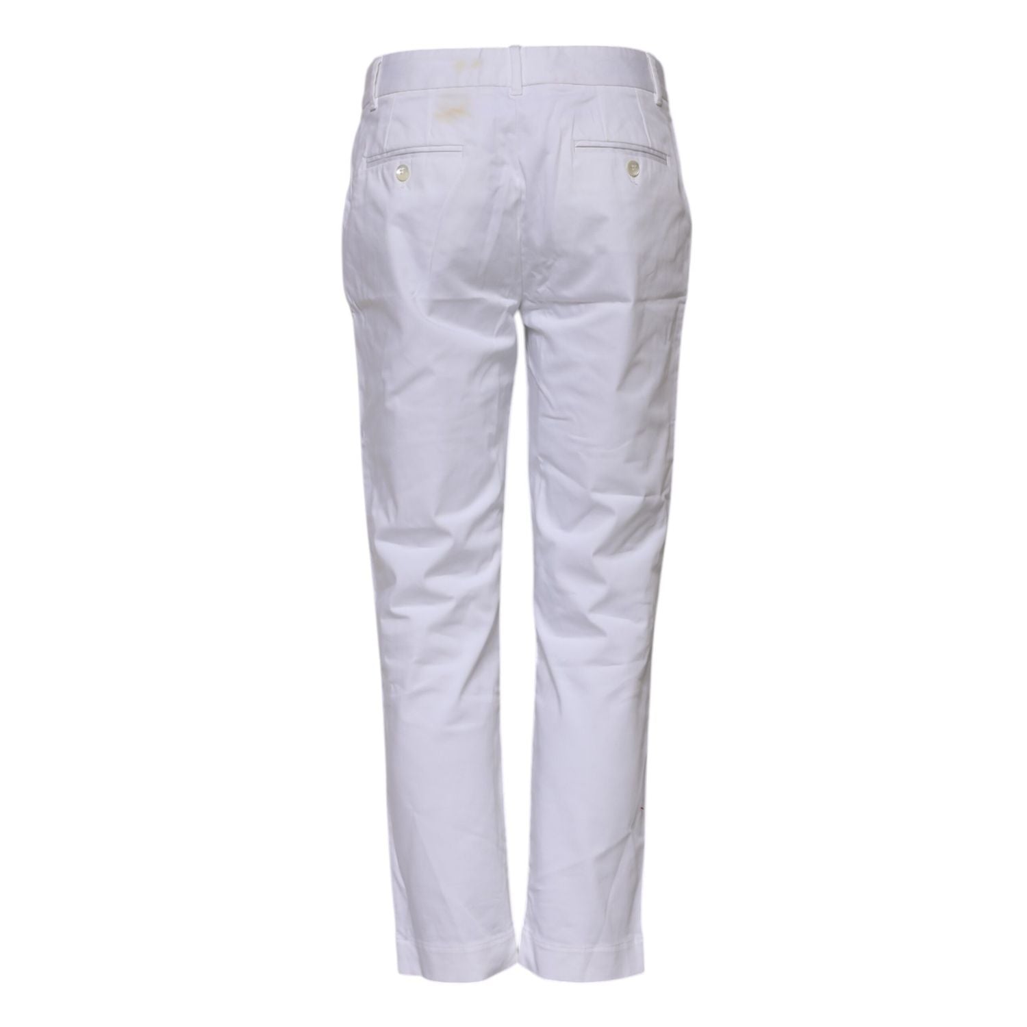 Dolce & Gabbana White Cotton Stretch Mid Waist Jeans