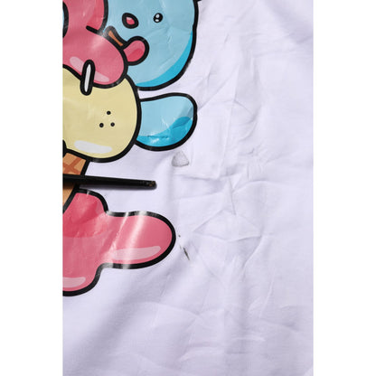 Dolce & Gabbana White Cotton Graphic Print Crew Neck T-shirt