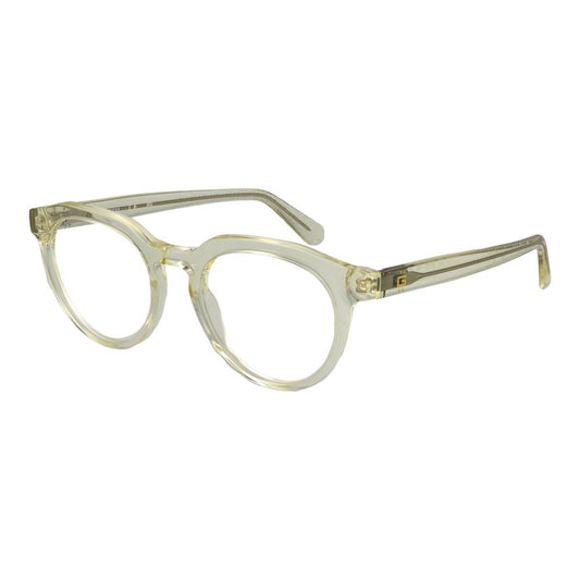 Alt Tag: Guess Yellow Men Glasses Frame, acetate full-rim with demo lenses and spring hinge, size 49-20-145, includes branded case.