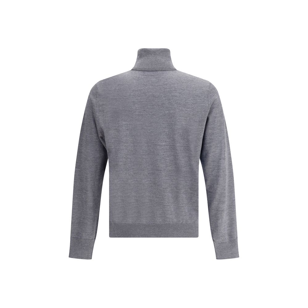 Dsquared² Gray Fleece Wool Turtleneck