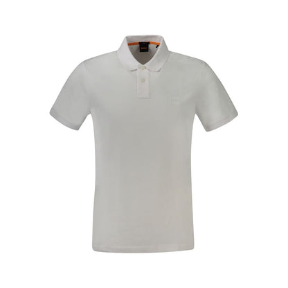 Hugo Boss White Cotton Men's Polo Shirt