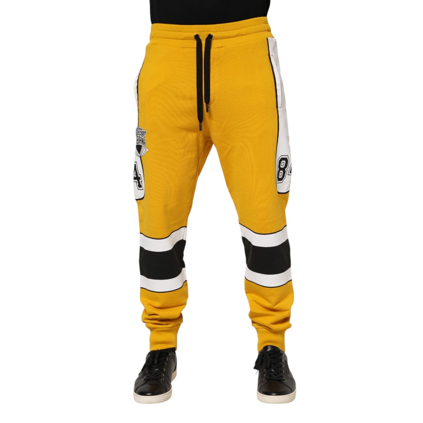 Dolce & Gabbana Yellow Cotton Jogger Skinny Sweatpants Pants