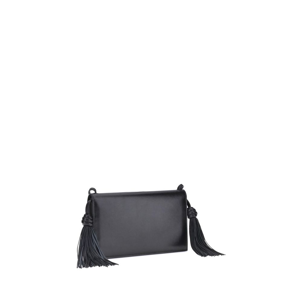 Jil Sander Black Calf Leather Bos Taurus Shoulder Bag