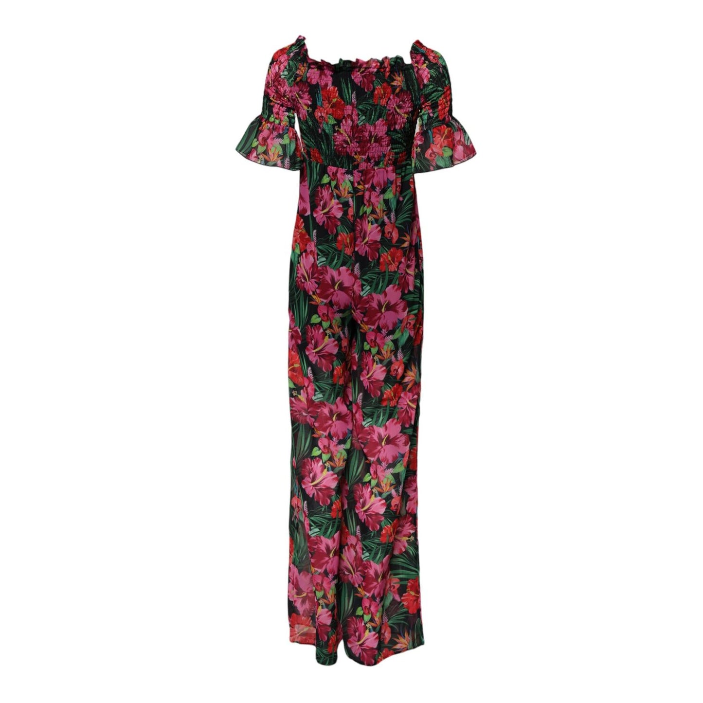 Patrizia Pepe Multicolor Floral Print Overall Jumpsuit Dress