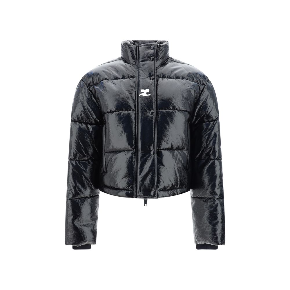 Courrèges Black Viscose Full-Length Jacket