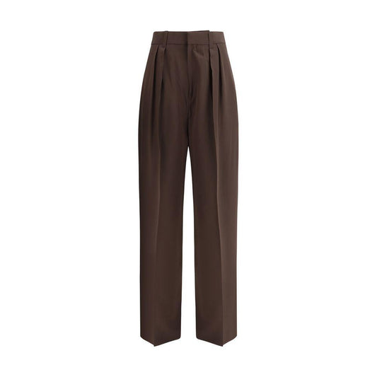 Petar Petrov Silk Pants PE-S25P7DARKBROWN-IT40 | M
