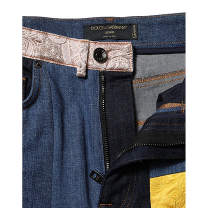 Dolce & Gabbana Multicolor Patchwork Skinny Denim Jeans
