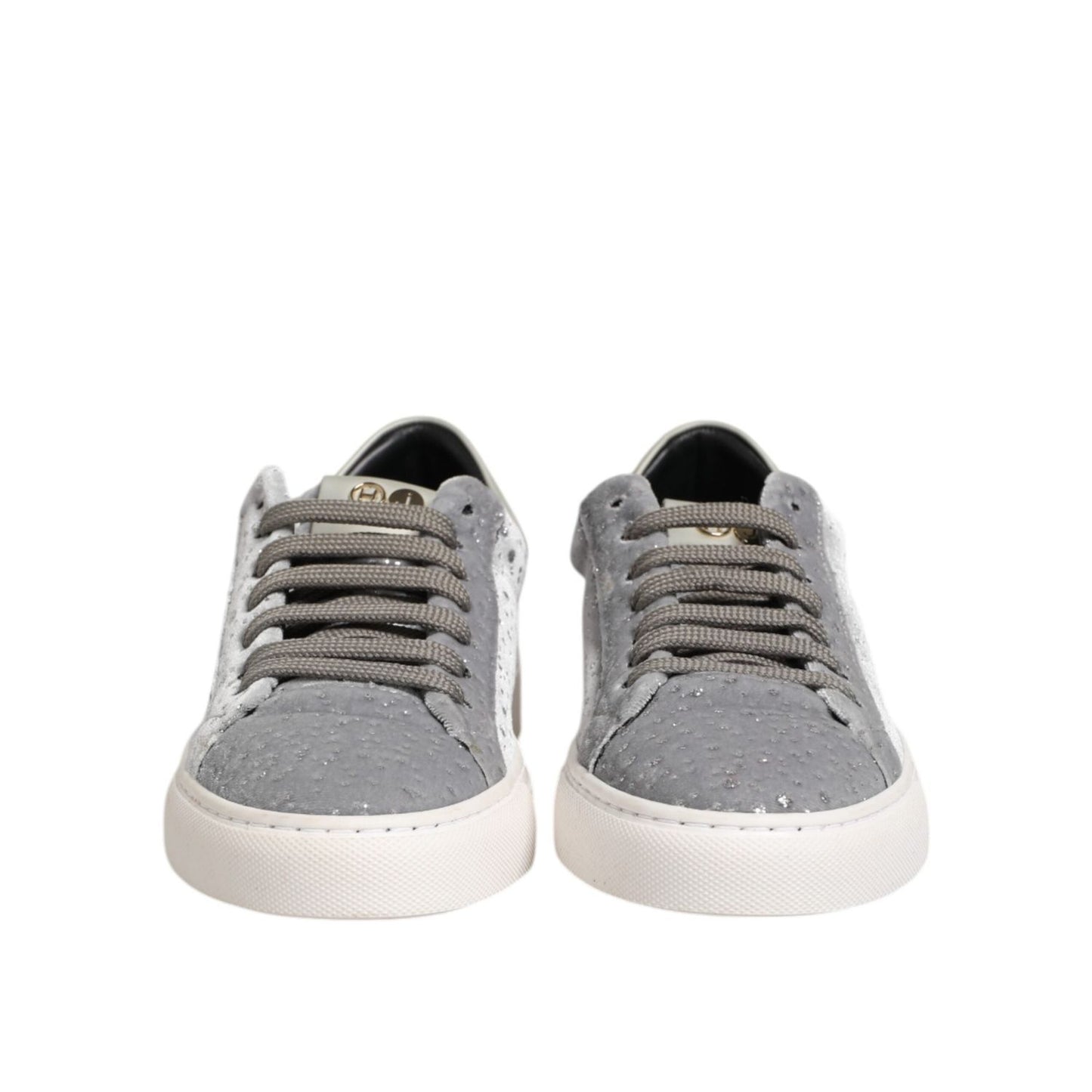 HIDE & JACK Gray Suede Low Top Lace Up Sneakers Shoes LA12577-37