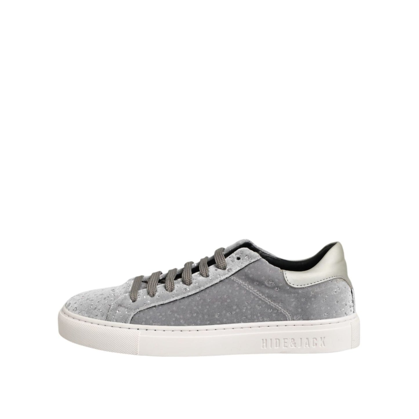 HIDE & JACK Gray Suede Low Top Lace Up Sneakers Shoes LA12577-37