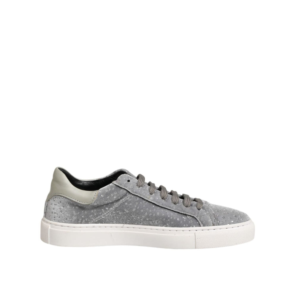 HIDE & JACK Gray Suede Low Top Lace Up Sneakers Shoes LA12577-37