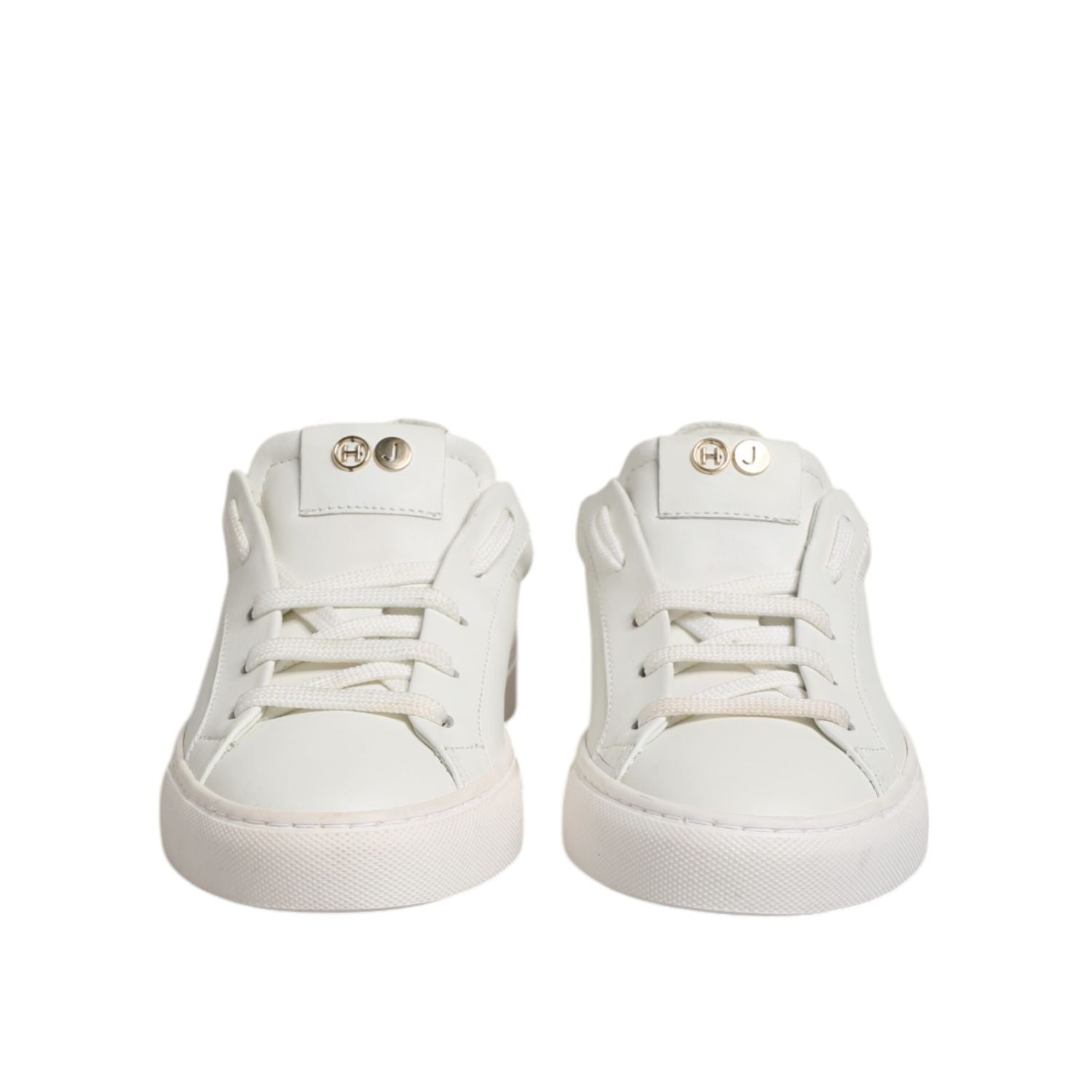 HIDE & JACK White Leather Low Top Lace Up Sneakers Shoes