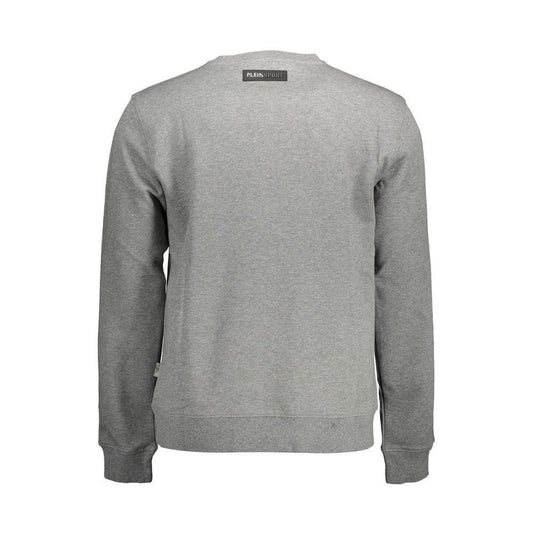 Plein Sport Gray Cotton Sweater PL-11139-M