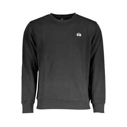 La Martina Black Cotton Sweatshirt