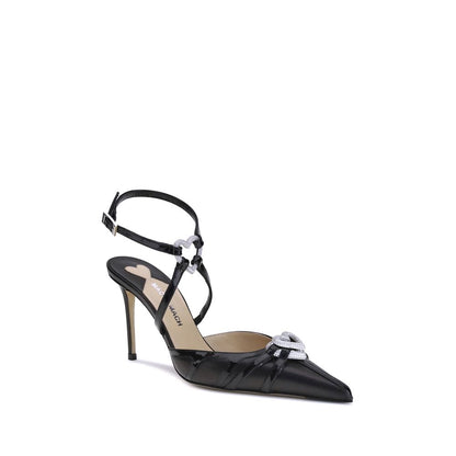MACH & MACH Black Napa Leather / Calf Bos Taurus High Heel Pumps