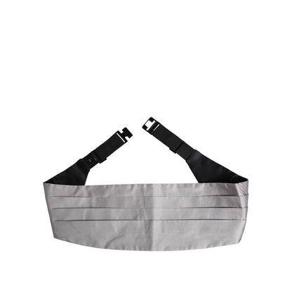 Dolce & Gabbana Gray Men 100% Silk Belt Wide Waist Cummerbund